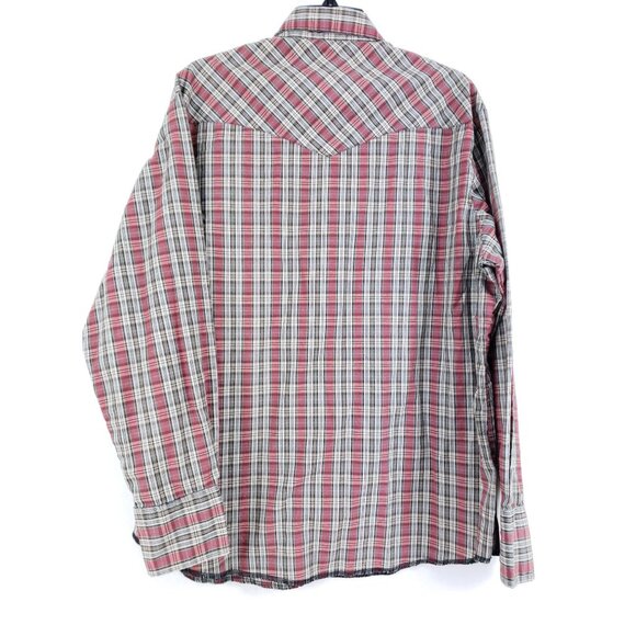 Wrangler Western Pearl Snap Shirt Men's Size Large Red - Picture 2 of 8
